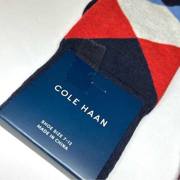 Cole Haan Men’s Dress Socks Multi-Color Cotton Blend 2 Pairs Bundle Shoe Sz 7-12 - Picture 5 of 16